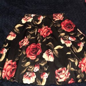 Floral pattern skirt